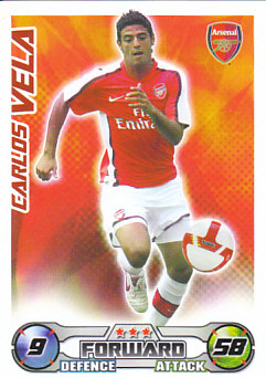 Carlos Vela Arsenal 2008/09 Topps Match Attax #13
